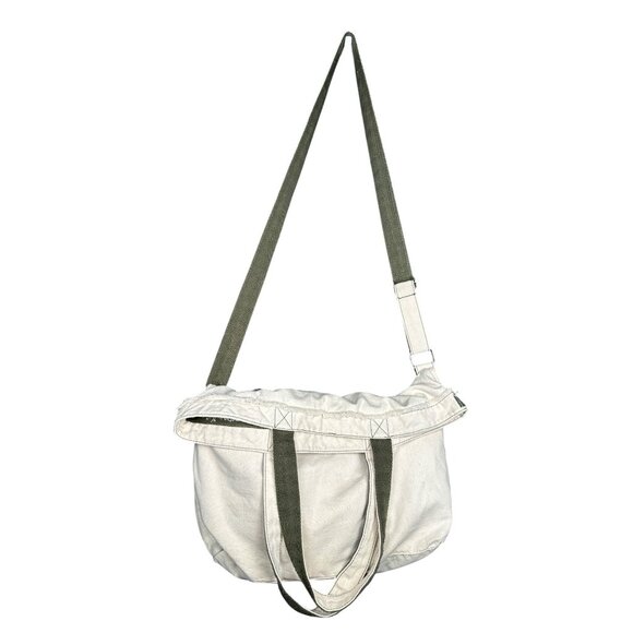 Thirty One Retro Metro Canvas Tote Bag Crossbody Natural Butterfly Boho Indie - Picture 4 of 16